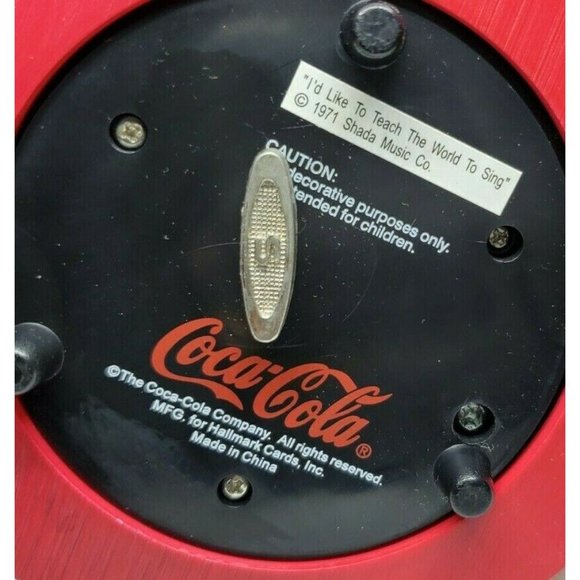 Vintage Coke Snow Globe Santa I’d Like To Teach The World To Sing 1971 Music Box - Picture 12 of 12